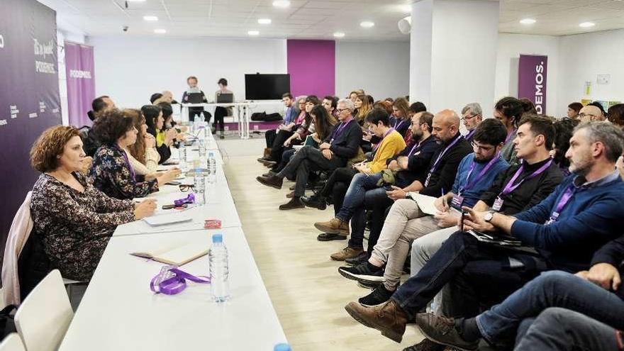 La reunión del Consejo Ciudadano Estatal de Podemos, ayer, en Madrid. // Efe