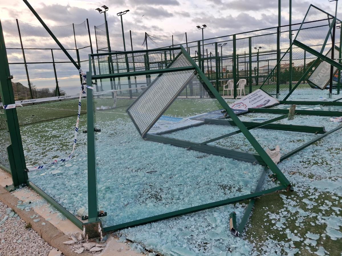 El destrozo en estas instalaciones deportivas