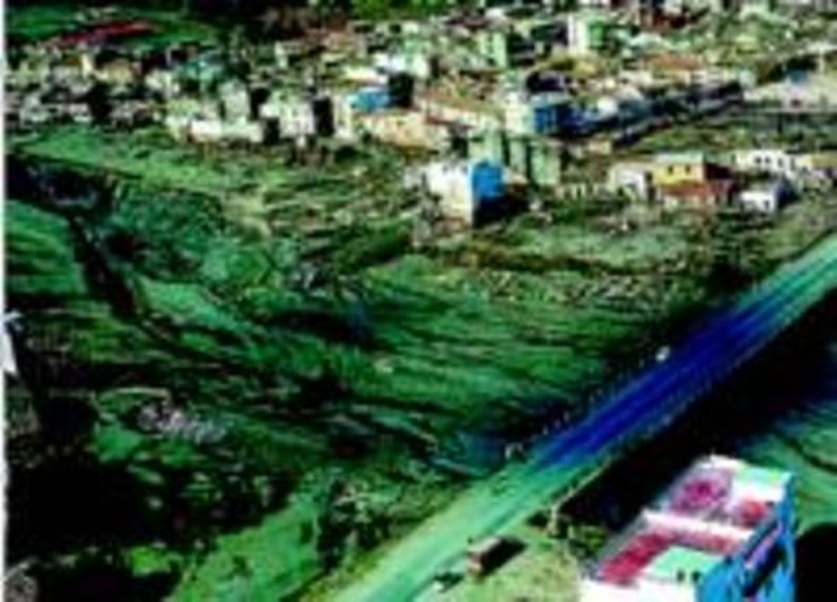 Puerto Lumbreras (Múrcia) després de la riuada, l’octubre del 1973.