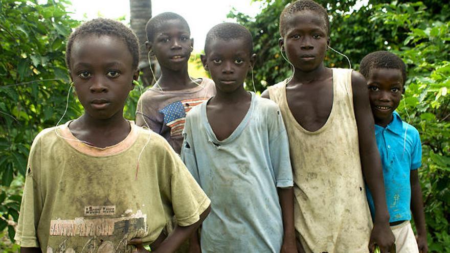 Niños senegaleses en Casamance.