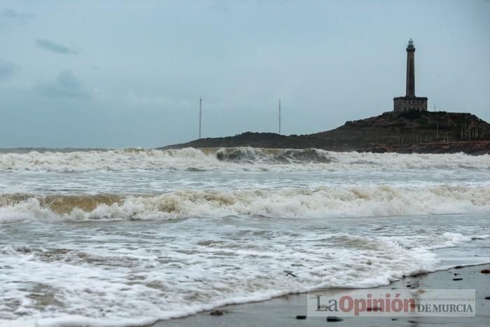 Temporal de lluvia y viento en La Manga y Cabo de