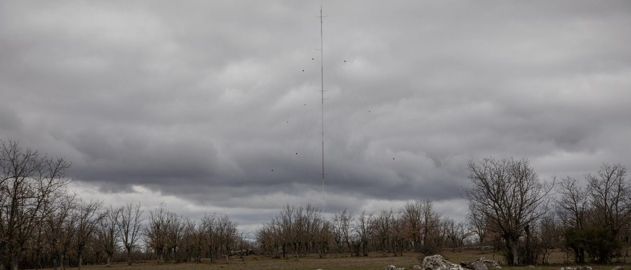 Medidor de viento instalado en el término de Bermillo