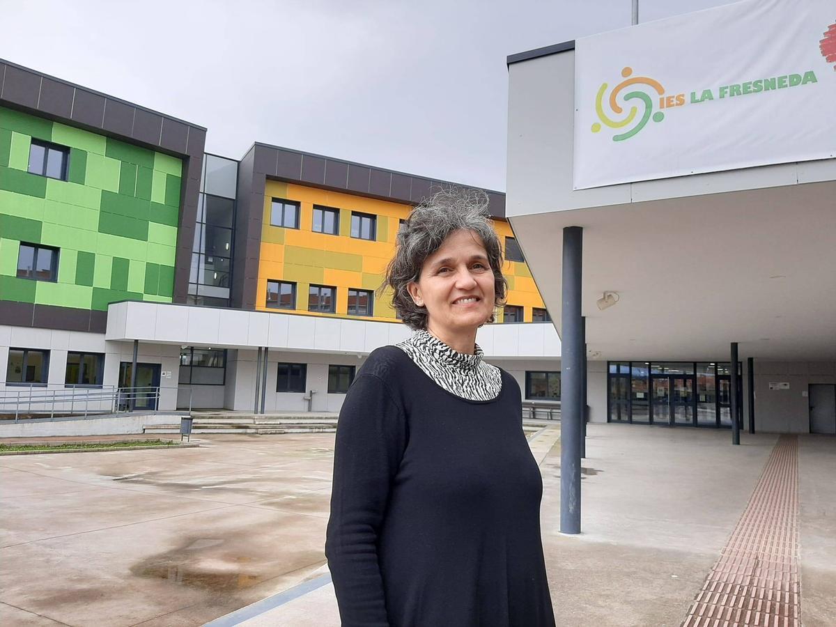 Isabel Rivera, en el IES La Fresneda