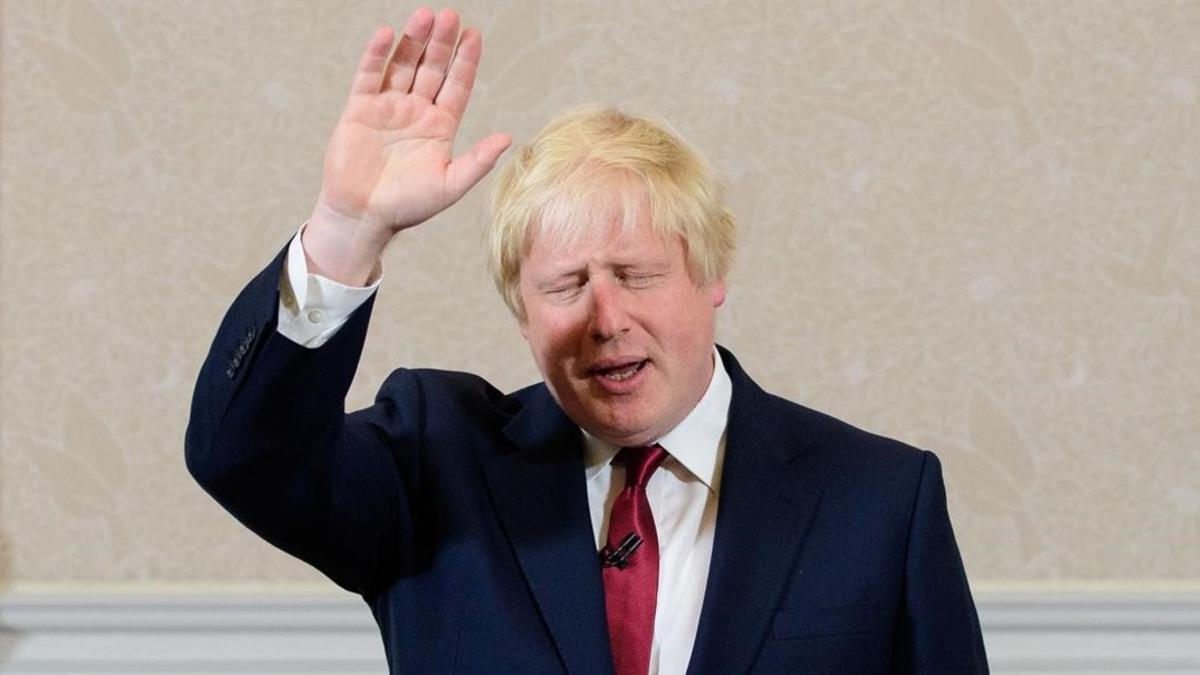 Boris Johnson durante su comparecencia en Londres.