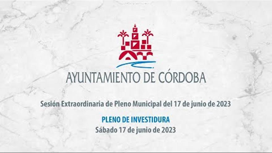 Pleno de investidura y constitución del Ayuntamiento de Córdoba