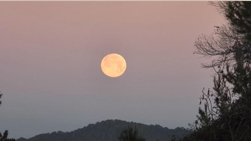 La luna llena de enero desde Ibiza.