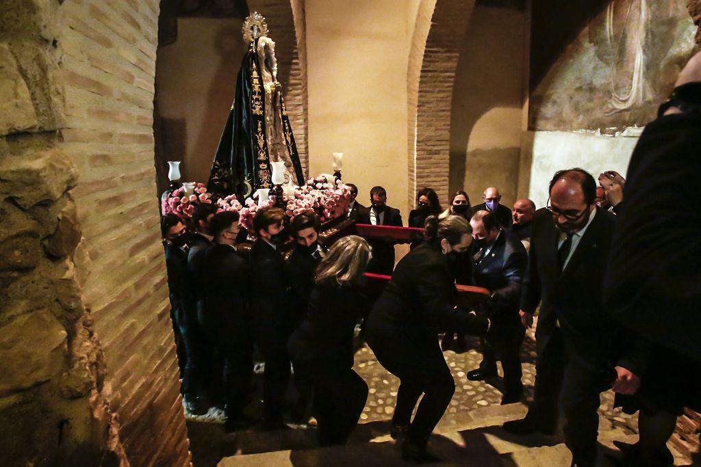 Semana Santa de Lorca 2022: Virgen de la Soledad del Paso Negro, iglesia y procesión