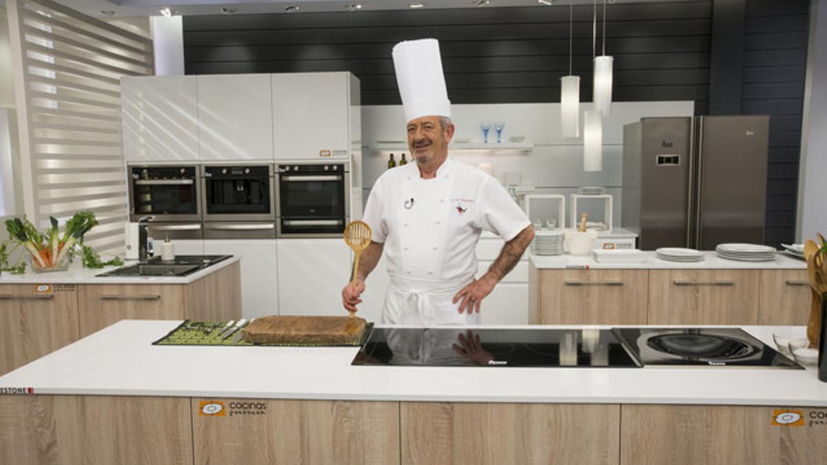 El cocinero vasco Karlos Arguiñano, durante la grabación de su programa.