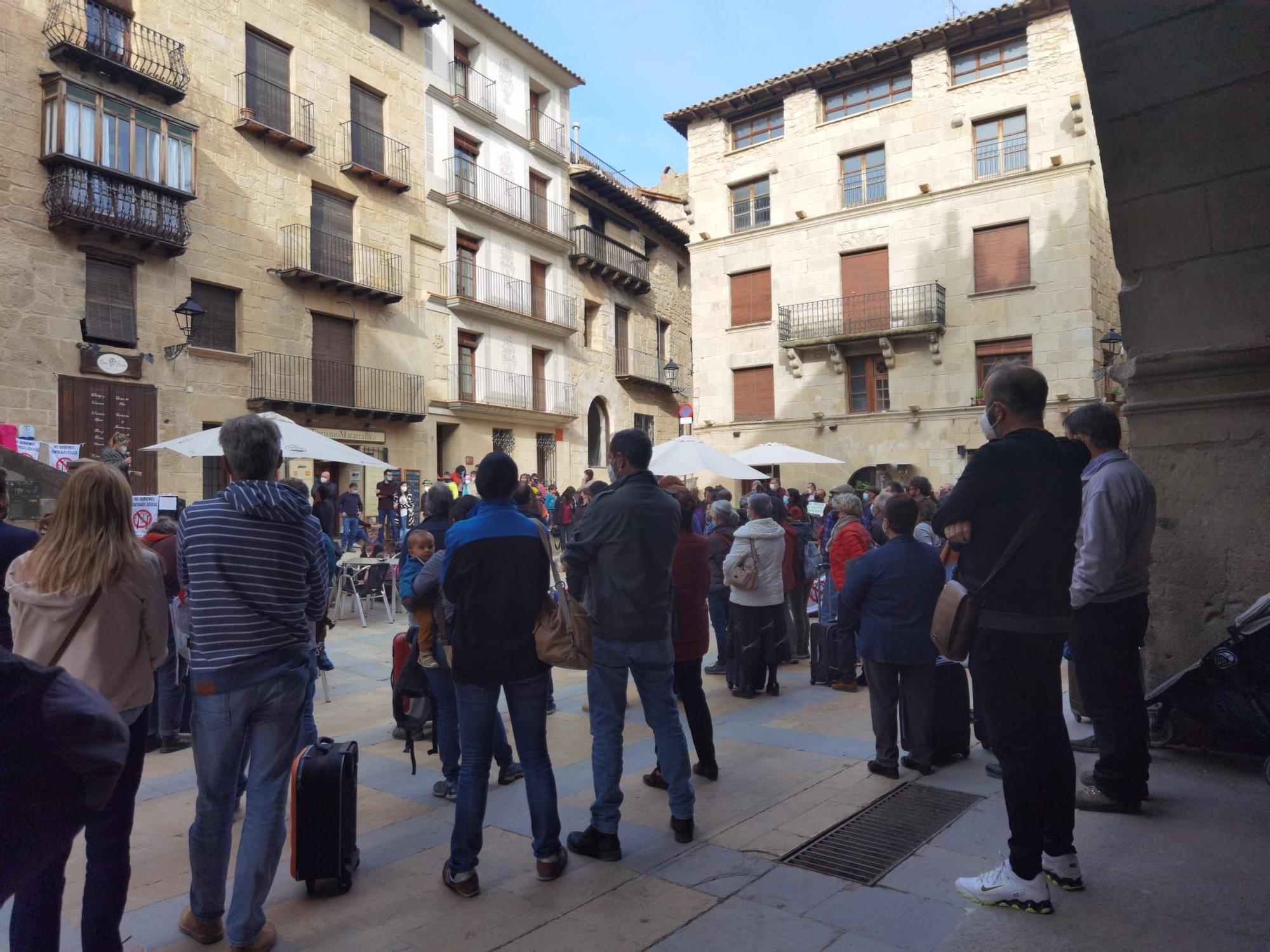 Protesta por la instalación de parques eólicos en el municipio de Valderrobres