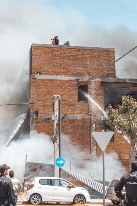 Incendio en un edificio okupado de Ibiza