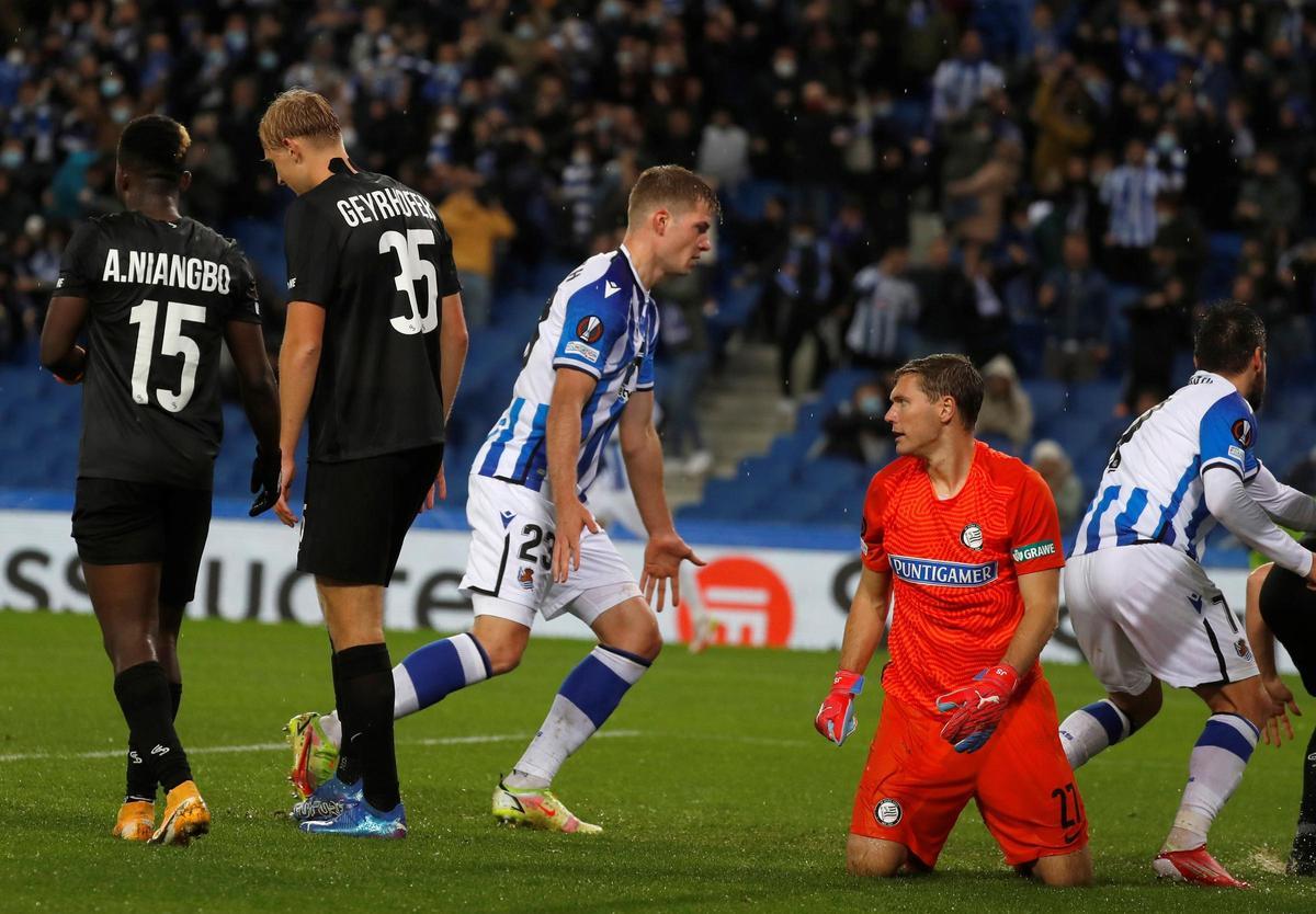 Alexander Sorloth igualó en la segunda parte el marcador para la Real Sociedad.