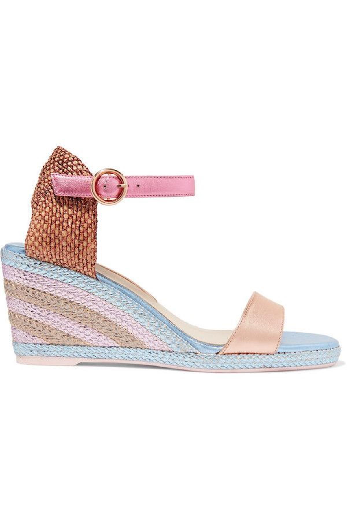 Sandalia multicolor en rafia, de Sophia Webster