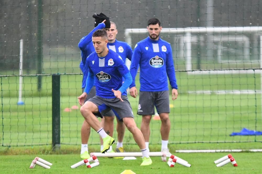 Entrenamiento en la ciudad deportiva de Abegondo.