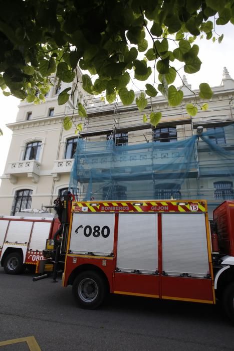 Accidente en la obra del antiguo Banco Urquijo