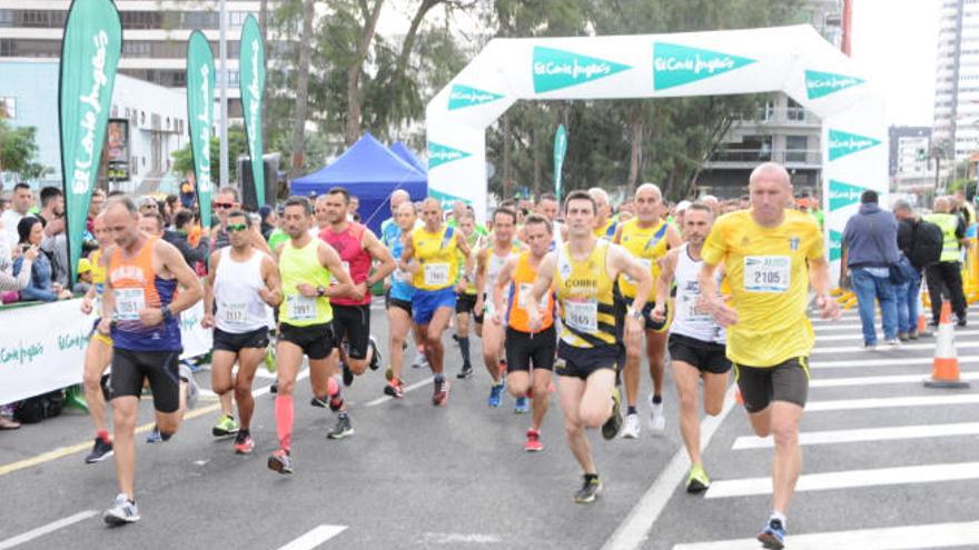 Imagen de la pasada edición de la Carrera Popular El Corte Inglés en Las Palmas de Gran Canaria.