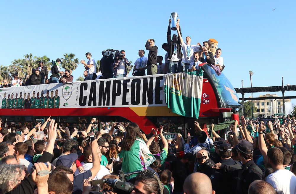 Málaga se lanza la calle para celebrar la EuroCup