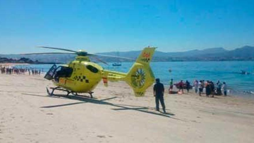 Un hombre fallece ahogado en una playa de Cangas