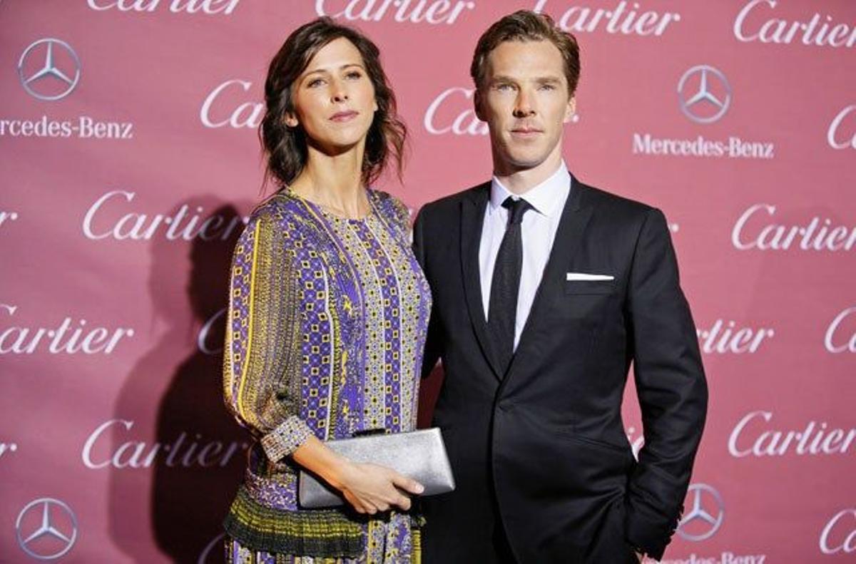 Sophie Hunter y Benedict Cumberbatch en la gala Palm Springs