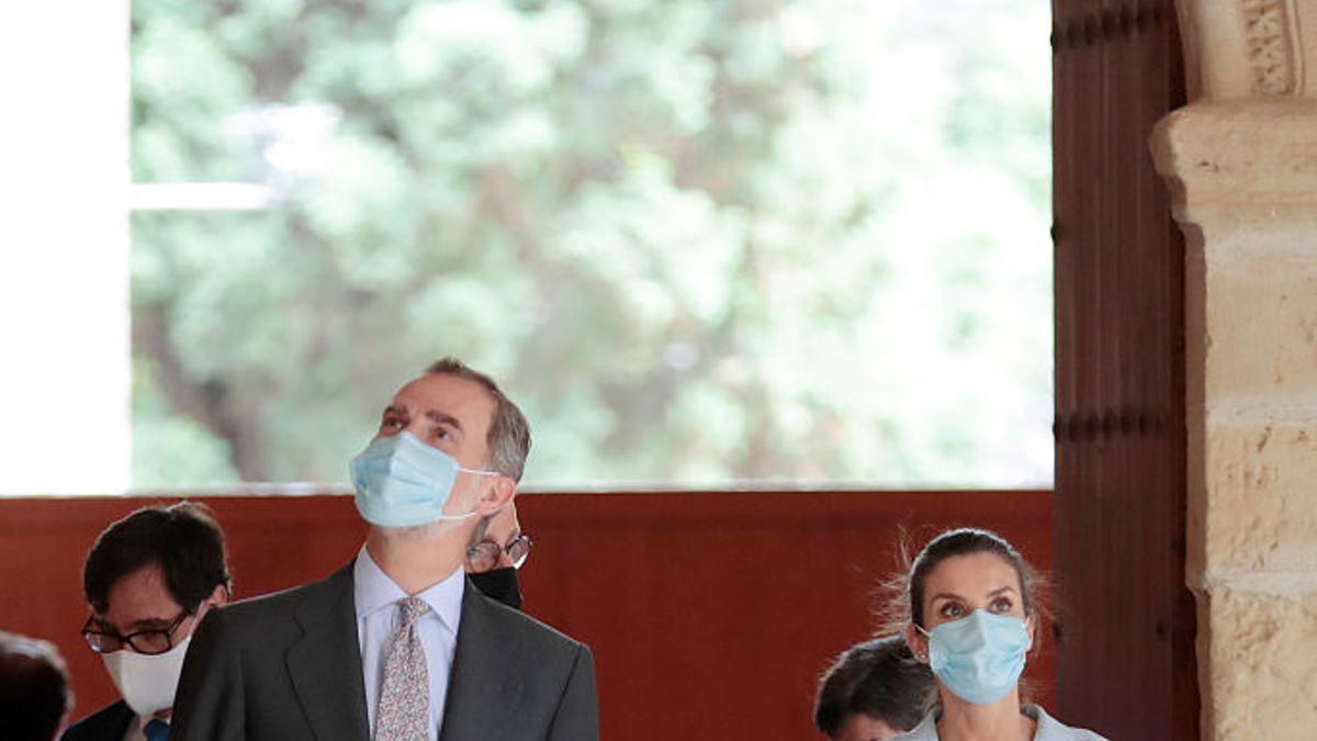 Los Reyes Felipe VI y Leitizia han recorrido este lunes el monasterio de Poblet