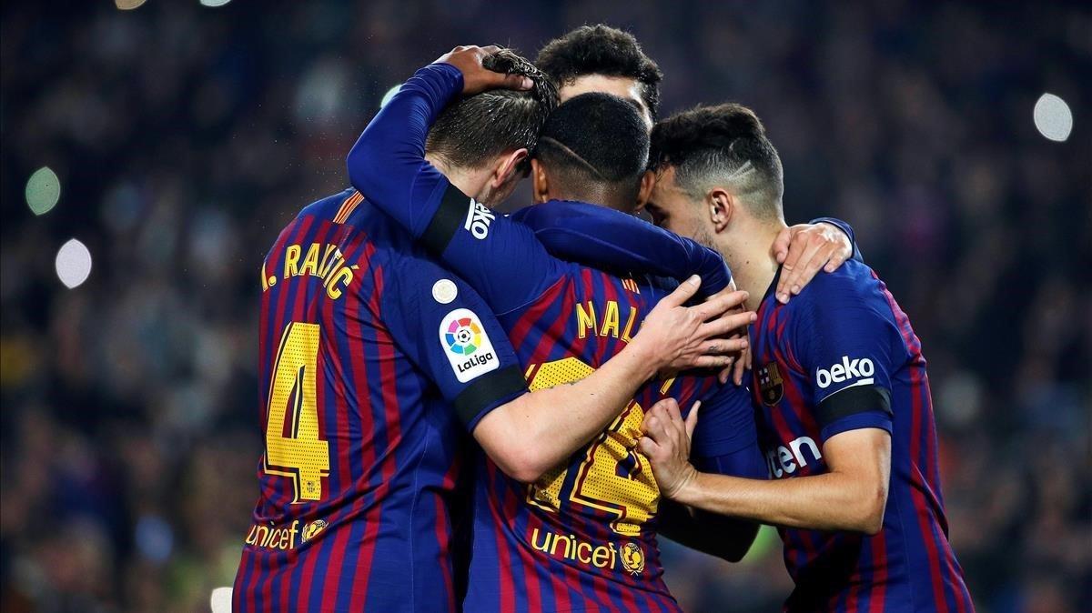 aguasch46153361 graf2403  barcelona  05 12 2018   los jugadores del fc barce181207112907