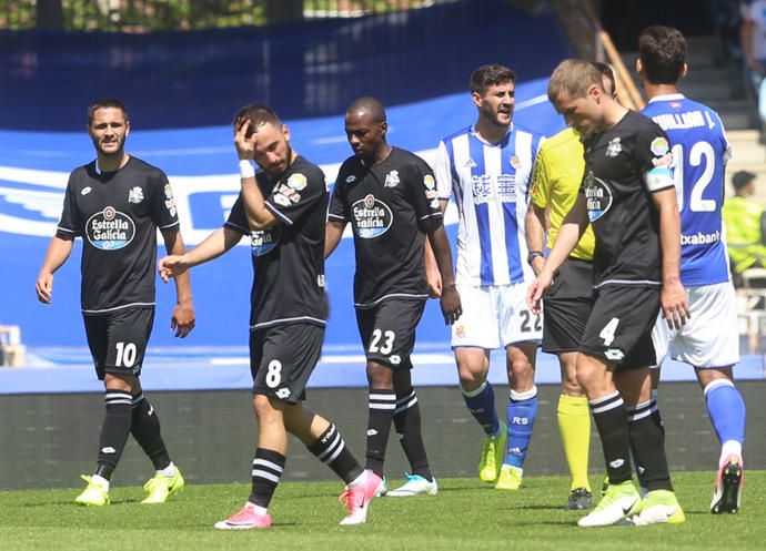 El Dépor cae ante la Real en Anoeta