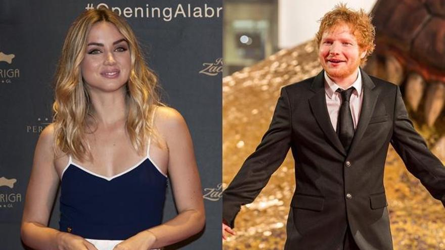 Ana de Armas y Ed Sheeran.