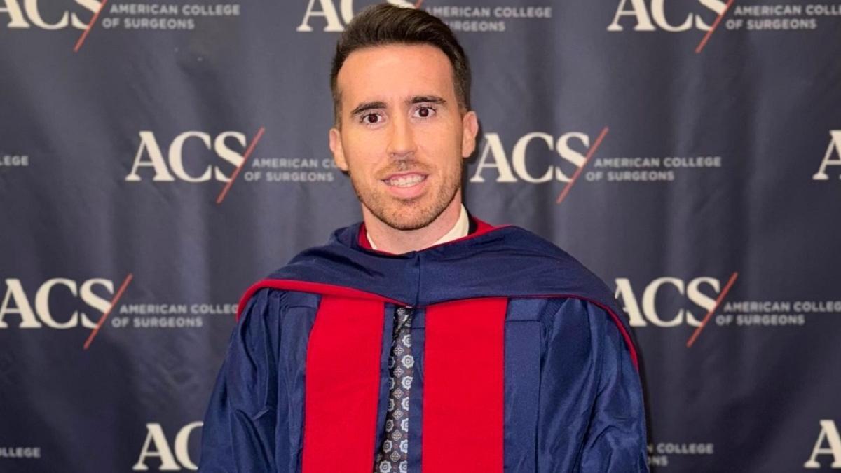 El cirujano Andreu Martínez durante el acto de bienvenida a la American College of Surgeons.