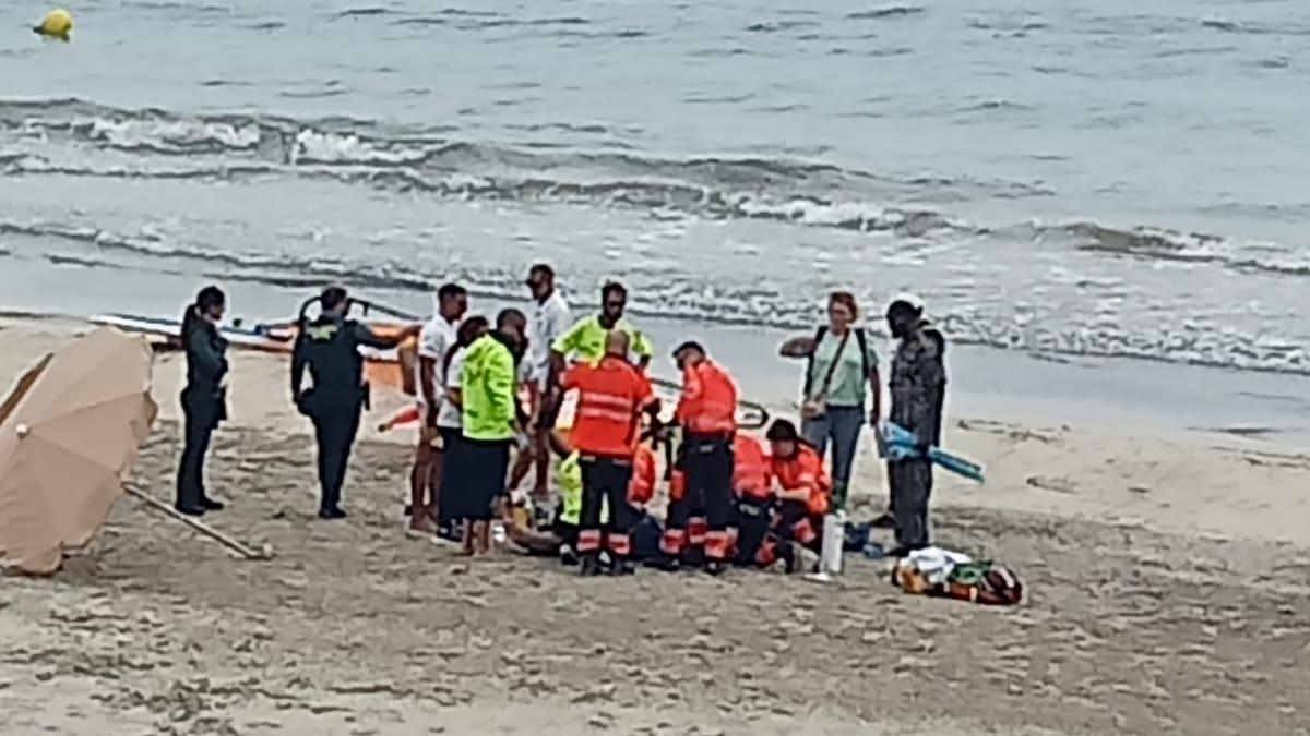 Momento de la reanimación del paciente.