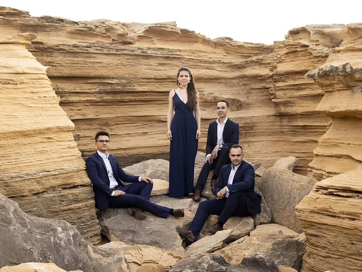 Imagen promocional del cuarteto de saxofones.