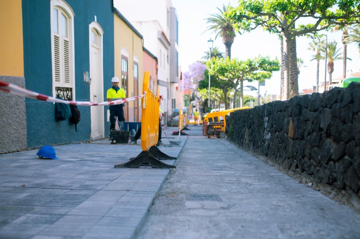 Trabajos en la Avenida Leonardo Torriani.
