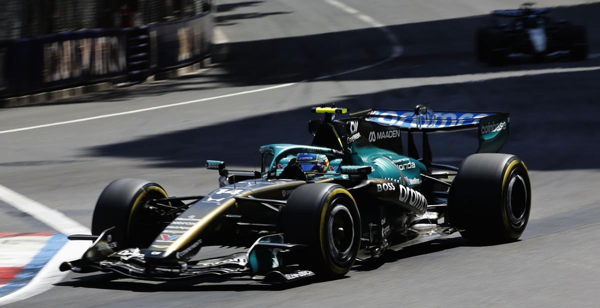 MONACO (Monaco), 07/06/2026.- Aston Martin driver Fernando Alonso of Spain competes in the Formula One Grand Prix of Monaco at the Circuit de Monaco racetrack in Monaco, 07 June 2026. (Fórmula Uno, España) EFE/EPA/SEBASTIEN NOGIER