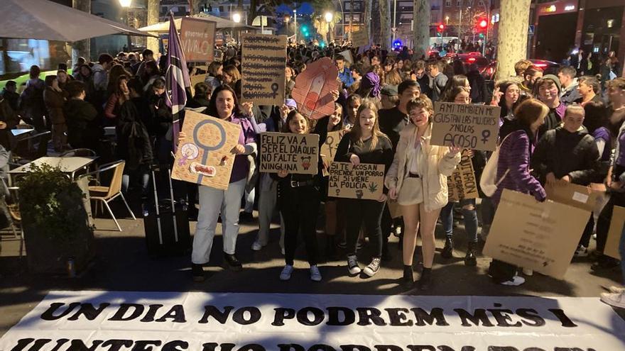 Imatge de la manifestació del 8M de Manresa