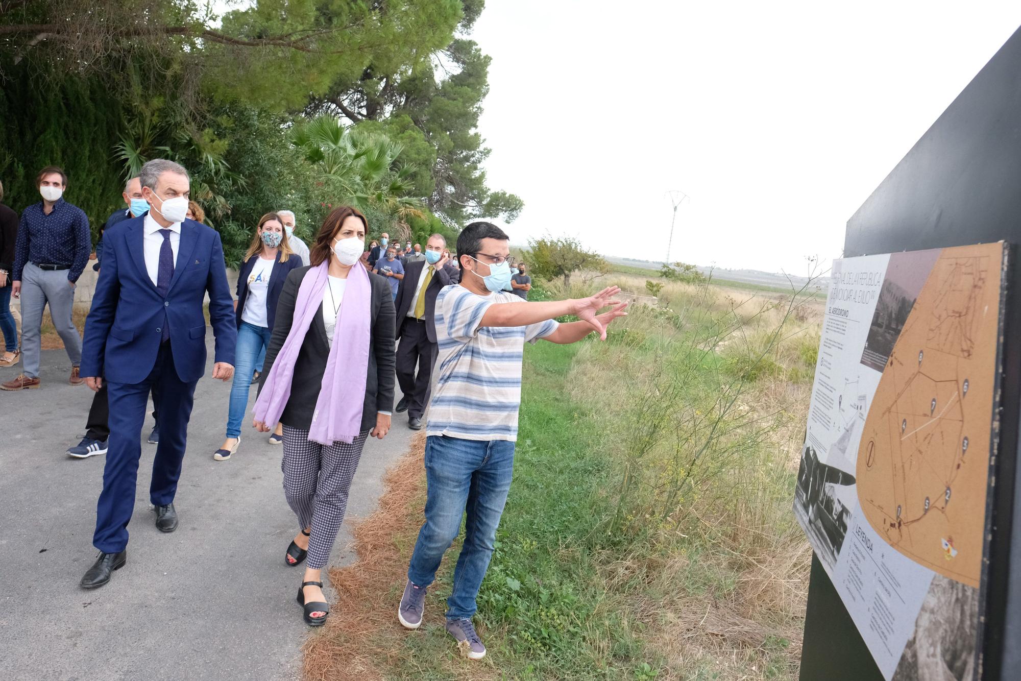 Visita del expresidente Jose Luis Rodríguez Zapatero al Fondó de Monóvar, última sede del gobierno Republicano