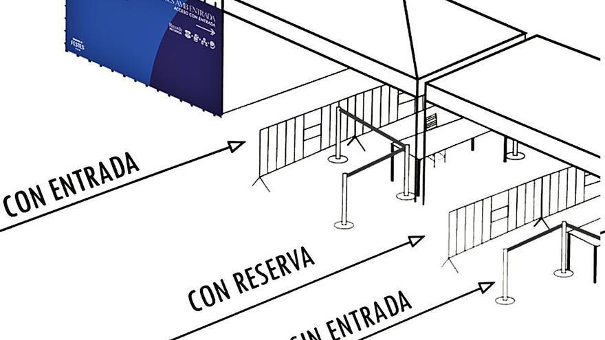 Plano para acceder al recinto en el que se celebrarán los actos festivos. | A.T.