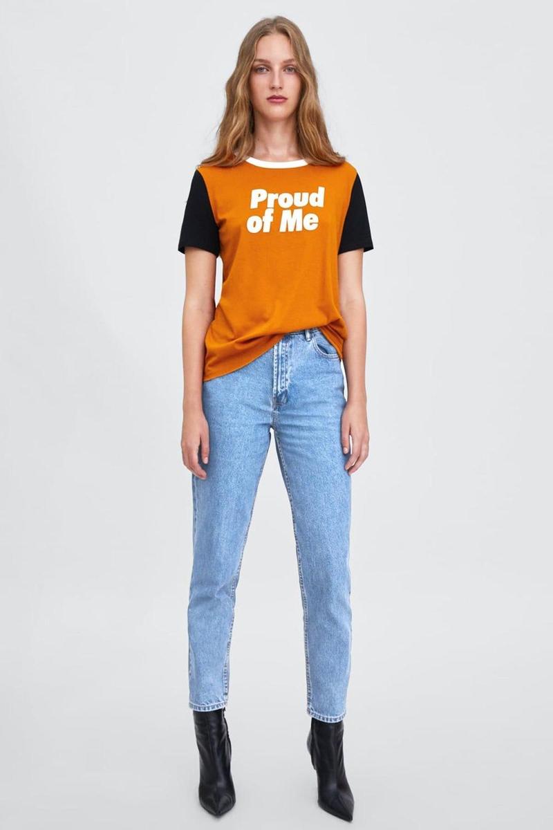 Camiseta con mensaje de Zara (Precio: 3,99 euros)