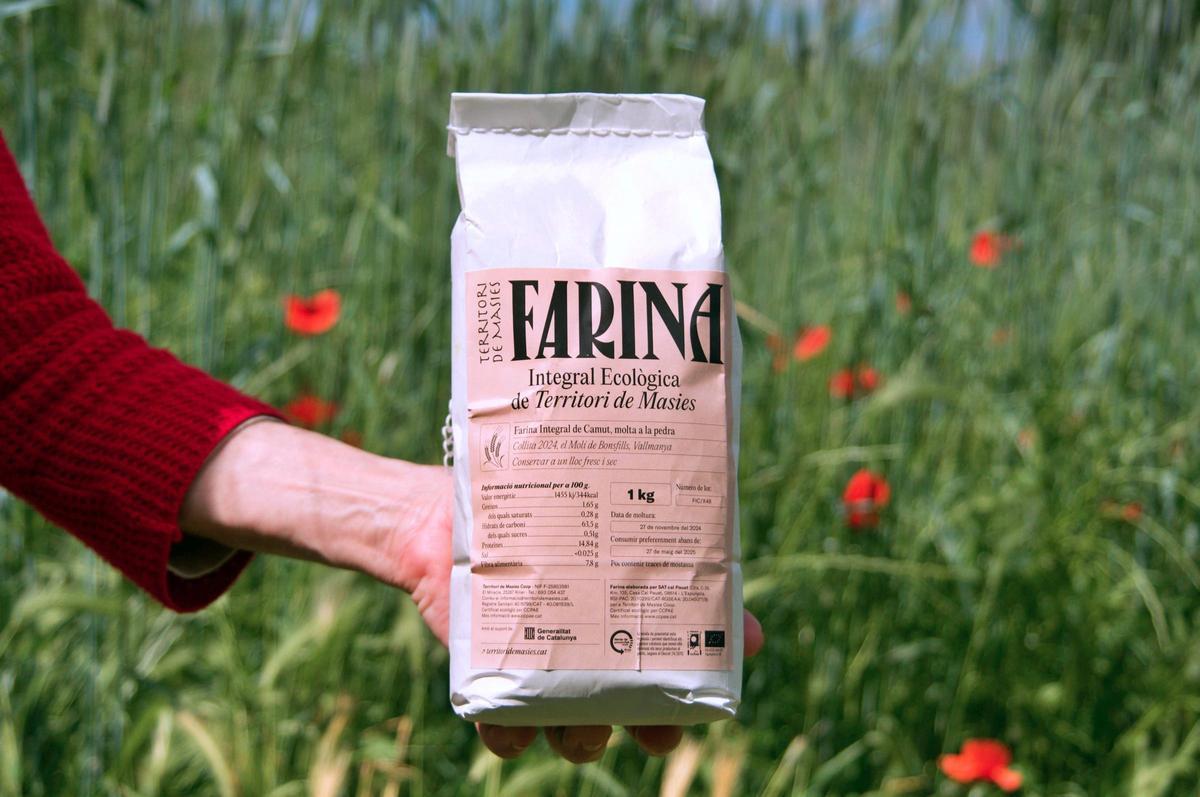 Un paquet de farina feta des de Territori de Masies