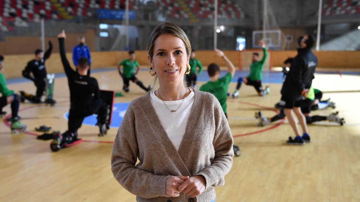 Mónica Martínez, en el palacio de los Deportes de Riazor.