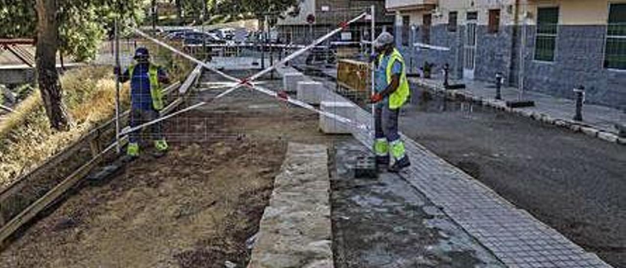 Las obras de la calle Al-Shafra. | ANTONIO AMORÓS