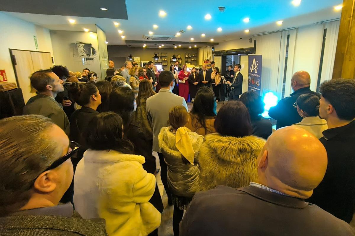 Acto de presentación de Astroiberia, en los salones del Hotel Portmán