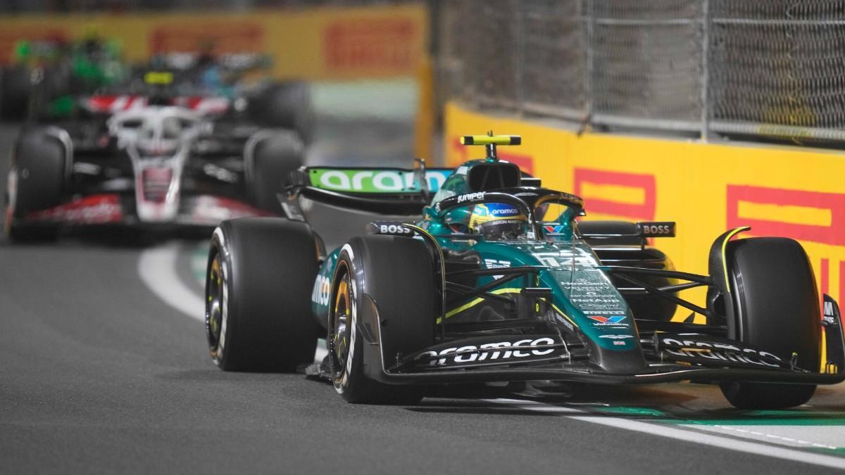 Fernando Alonso, durante el GP de Arabia Saudí