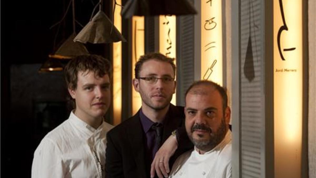 Manuel López, Roger Viña y Jordi Herrera en Manairó. Foto: Albert Bettran