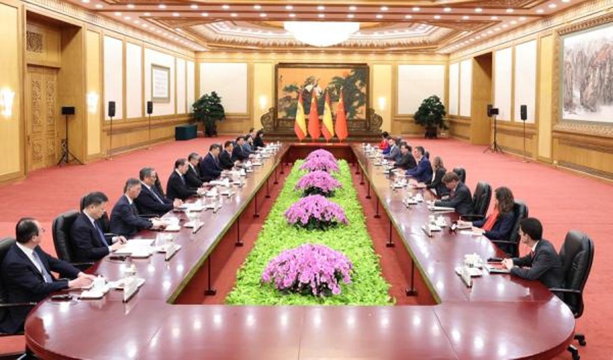 El presidente Xi Jinping se reúne con el presidente del Gobierno de España Pedro Sánchez