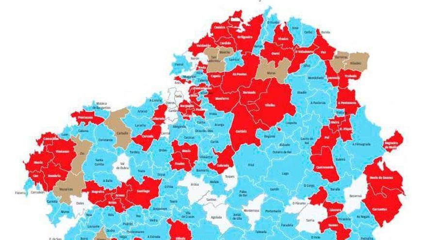 Los pactos de izquierda suman en 35 concellos donde el PP fue el más votado