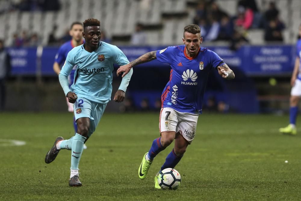 El partido entre el Real Oviedo y el Barcelona B, en imágenes