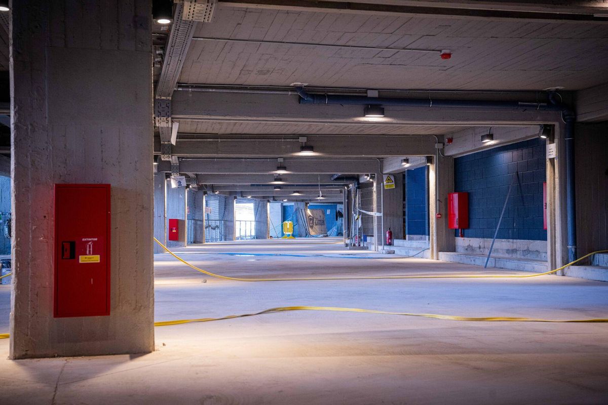 Interior en obras del nuevo estadio del Futbol Club Barcelona