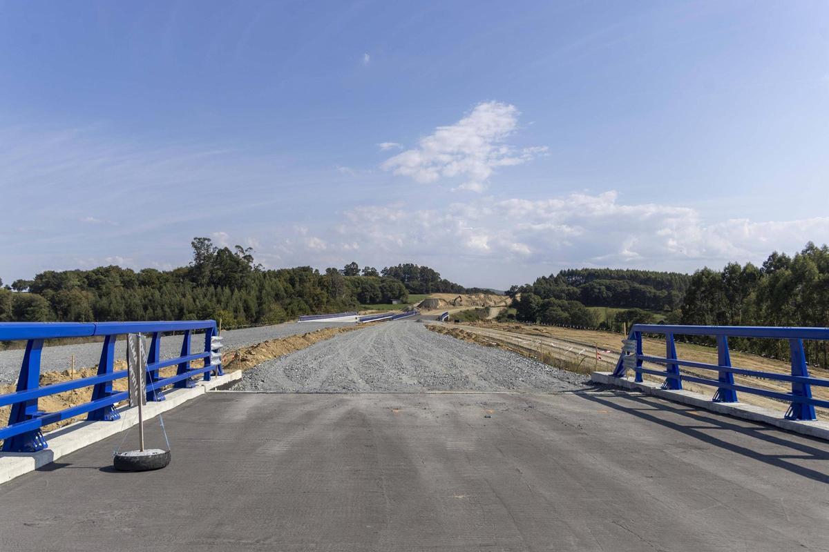 Autovía A-54 en Arzúa, meses atrás