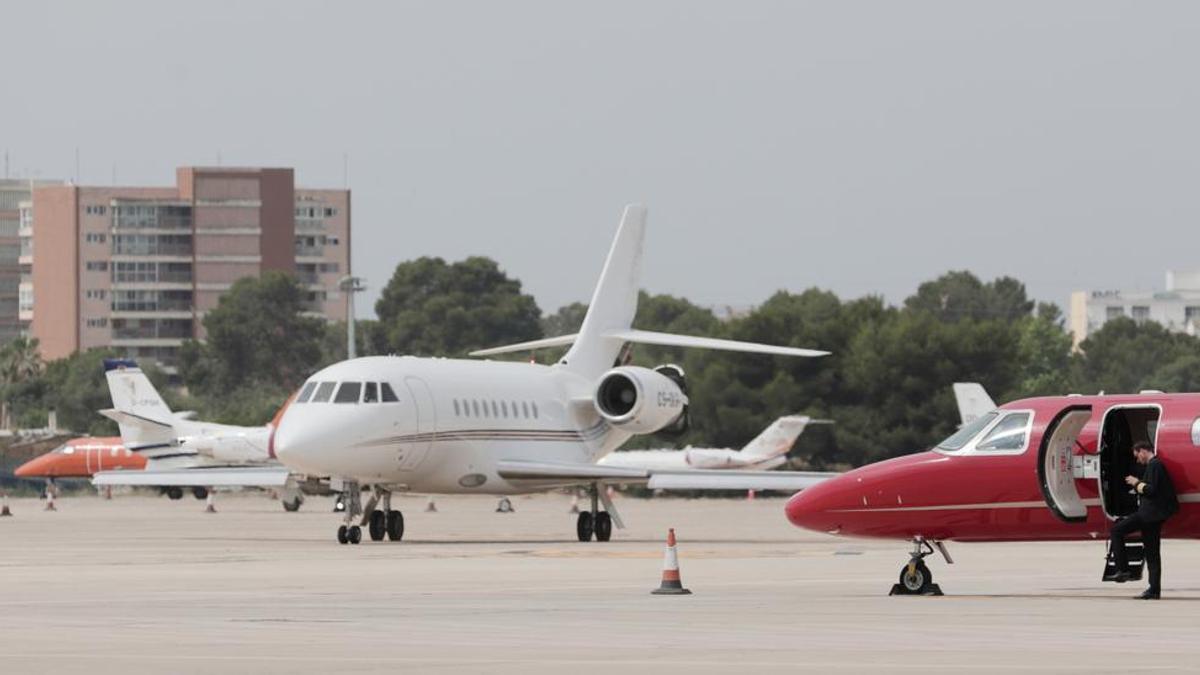 Privatjets auf Mallorcas Flughafen.