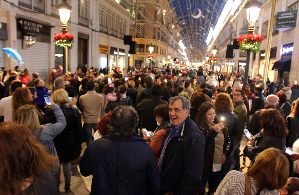 La calle Larios, esta tarde