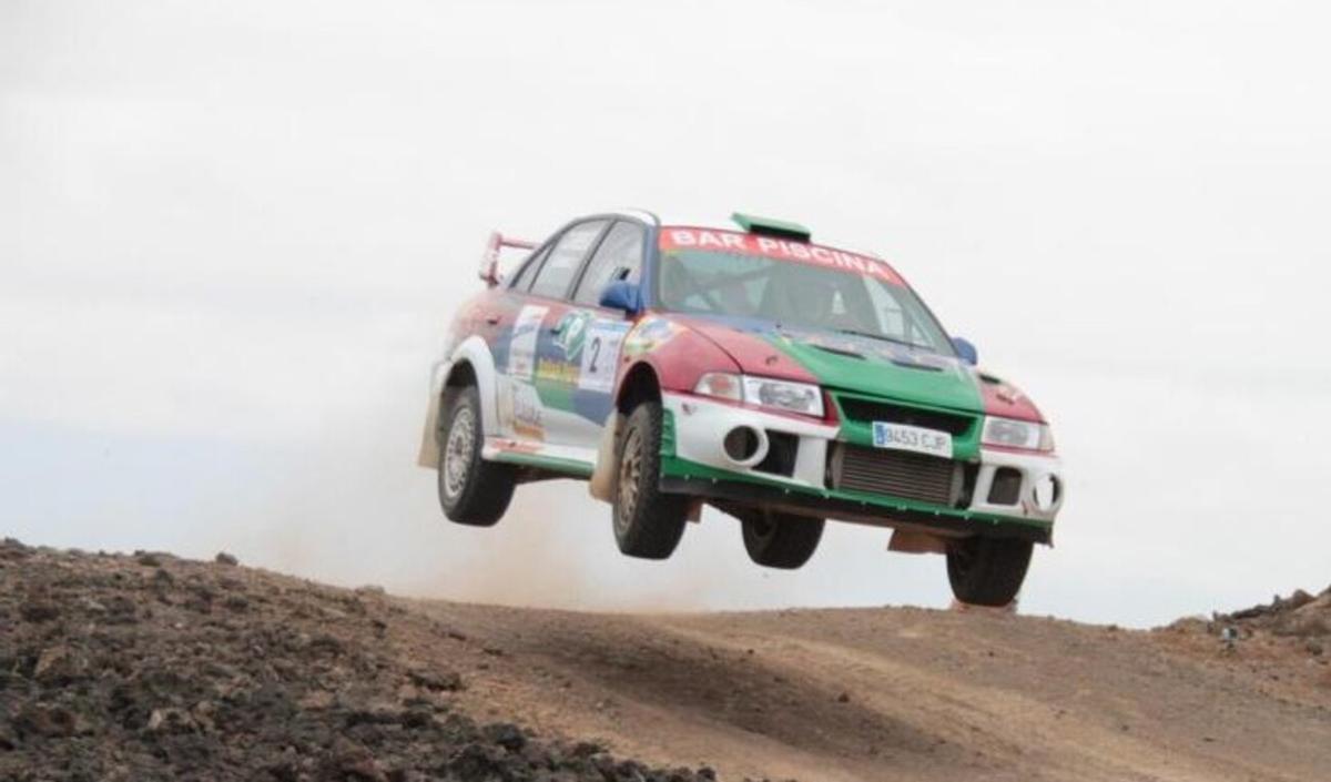 Una prueba de slalon del rally en Lanzarote en una imagen de archivo