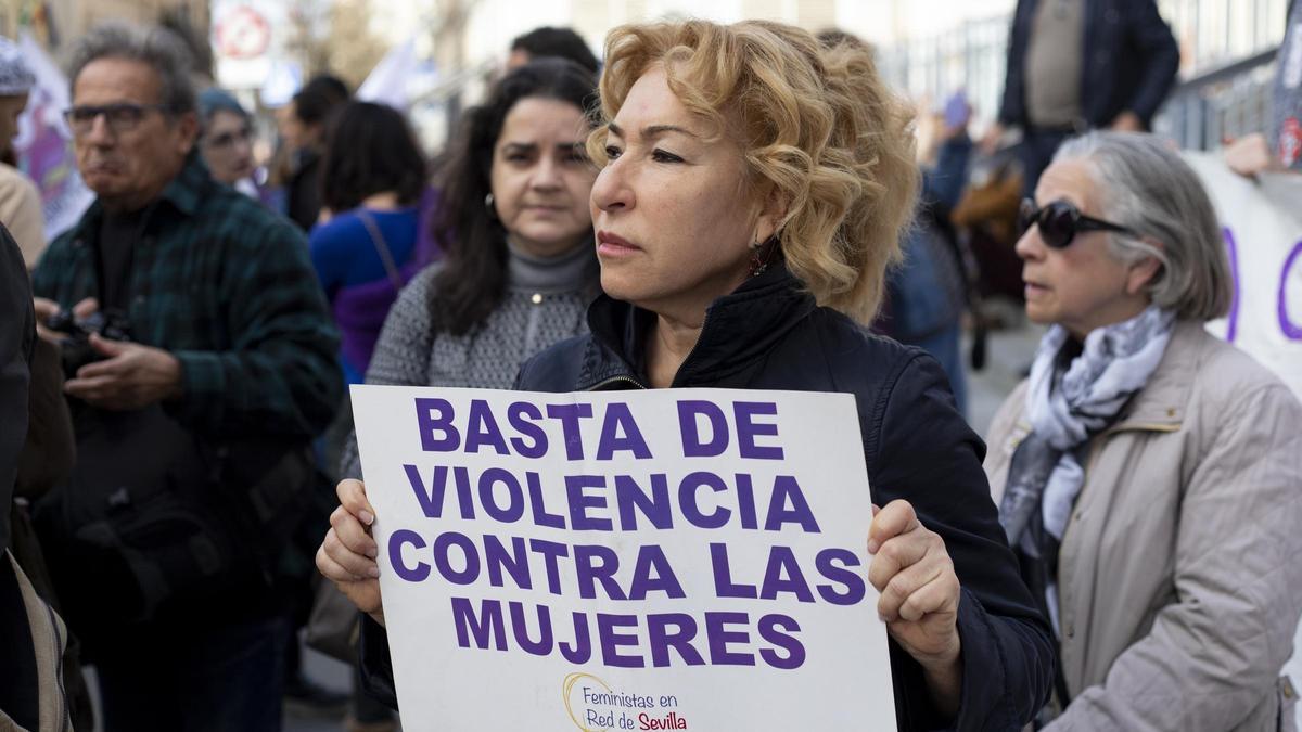 Manifestación contra los feminicidios en Sevilla.